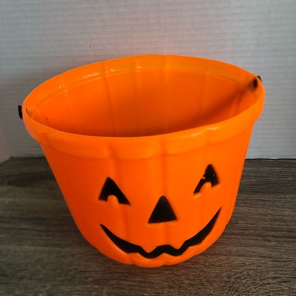 Vtg Blow Mold Halloween Bucket - Picture 1 of 12
